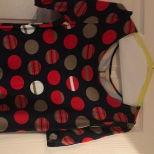 Casual dot dress with sleeves